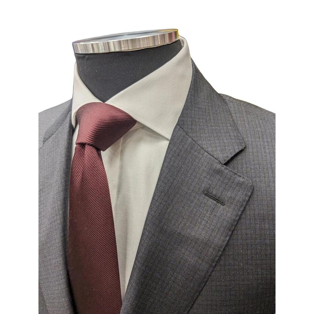 Canali Charcoal Gray Micro-Check Wool Suit – 2-Piece